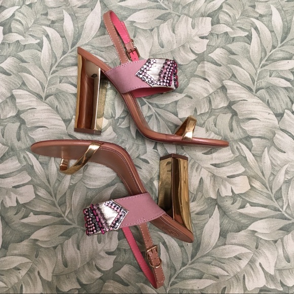 NWOT Tory Burch Delaney Embellished Heels - Picture 2 of 8